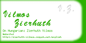 vilmos zierhuth business card